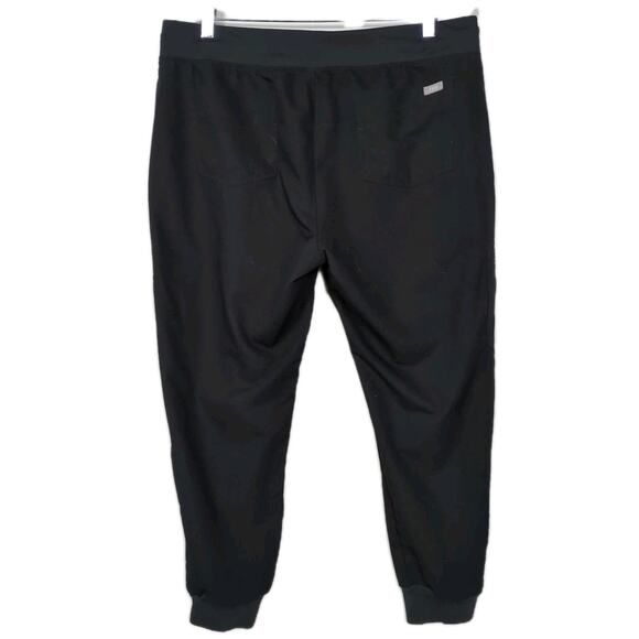 FIGS High Waisted Zamora Jogger Scrub Pants Black PO 1605 Women's Petite XL - Picture 3 of 6